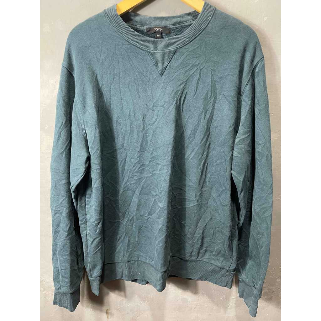 CREWNECK TOPTEN HIJAU TUA SECOND