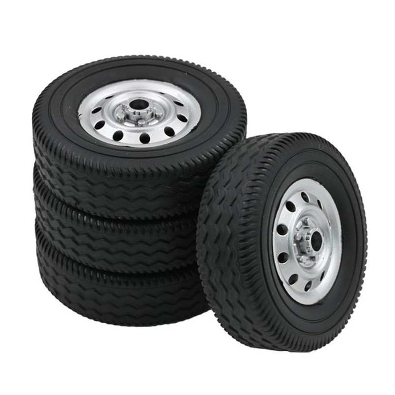 4PCS Replacement Rubber Wheel Tires Tyre DIY Non-slip spare Parts For 1/10 WPL D12 RC Off-Road Buggy