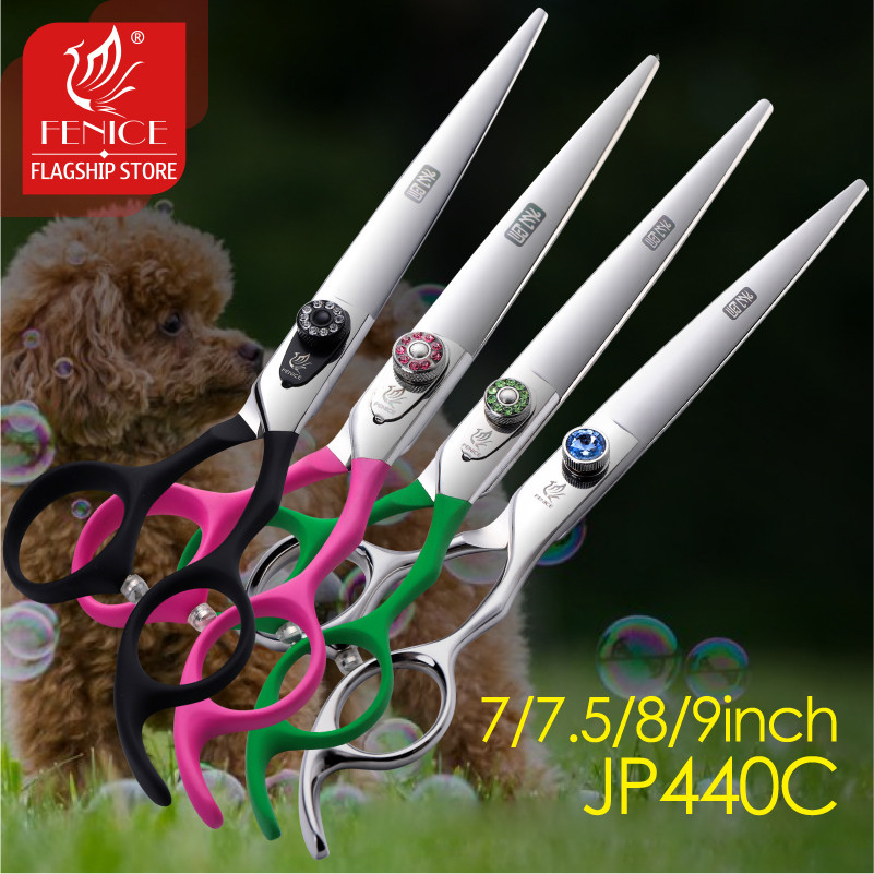 Fenice 7.5 /8.0 /9.0 /9.5 /10 inch Inch Dog Scissors Trimming Shears Pet Cutting Scissors for Dog Gr