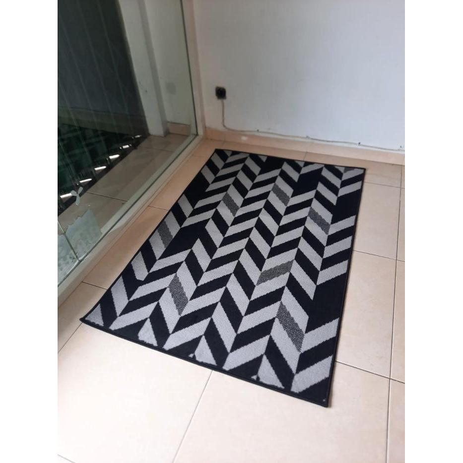 53lg- Maroc Karpet Lantai 100X150 Midnight Monokrom - Midnight 02
