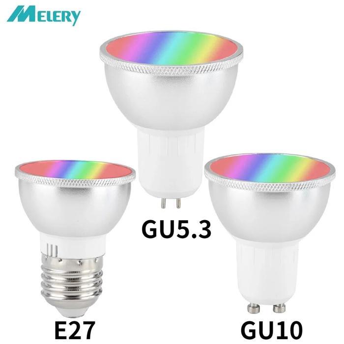 Wifi Smart Light Bulb GU10 MR16 E27/GU5.3 LED Lamp RGBW 6W 3000K