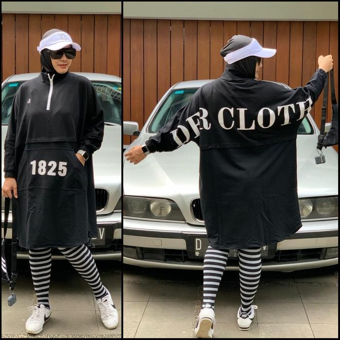 olfc- Kaos Tunik Merah Putih Agustusan 2023 Kemerdekaan Jumbo Ld 140 Muslim Wanita