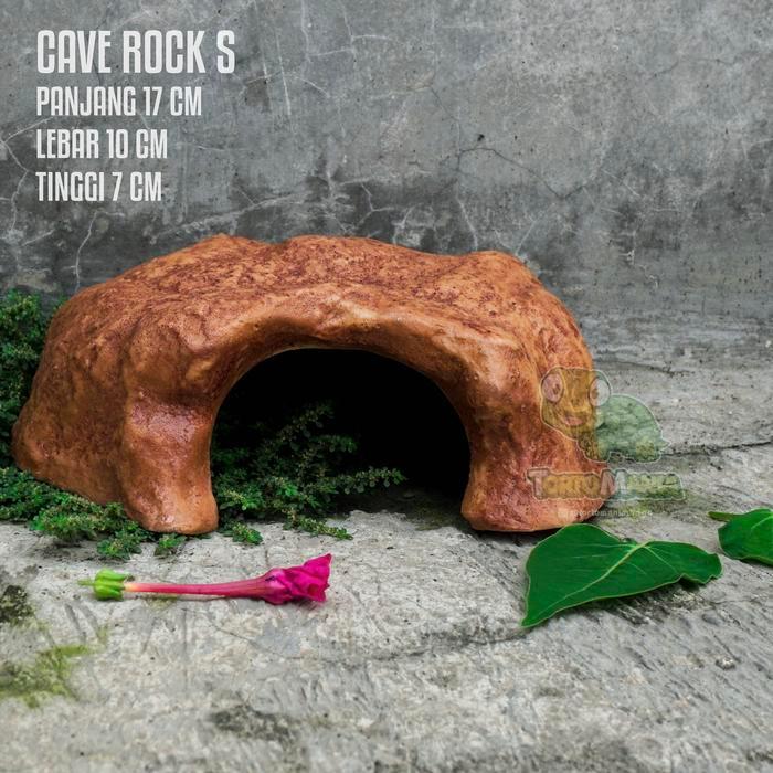 Hiding Cave Rock Size S / Hiding Cave Kandang Terrarium Sulcata Pardalis Aldabra Cherryhead Redfoot