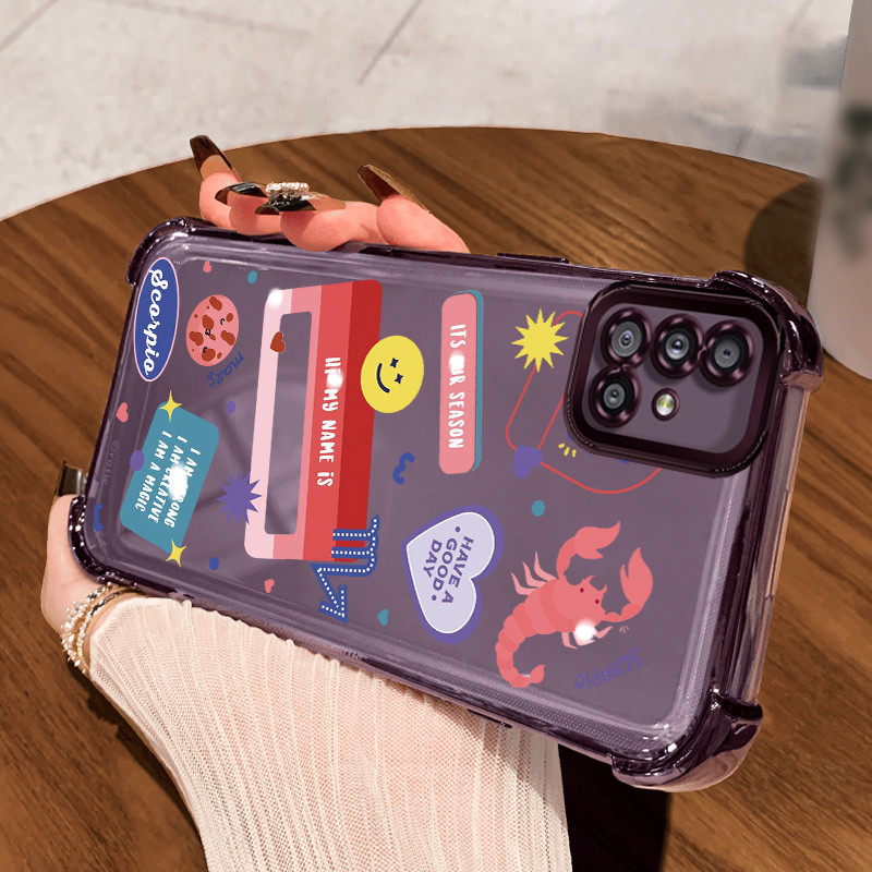 Casing Hp untuk Samsung A51 M40s Case card stickers Kasing Bernapas Cesing  airbag Kesing Silikon ka
