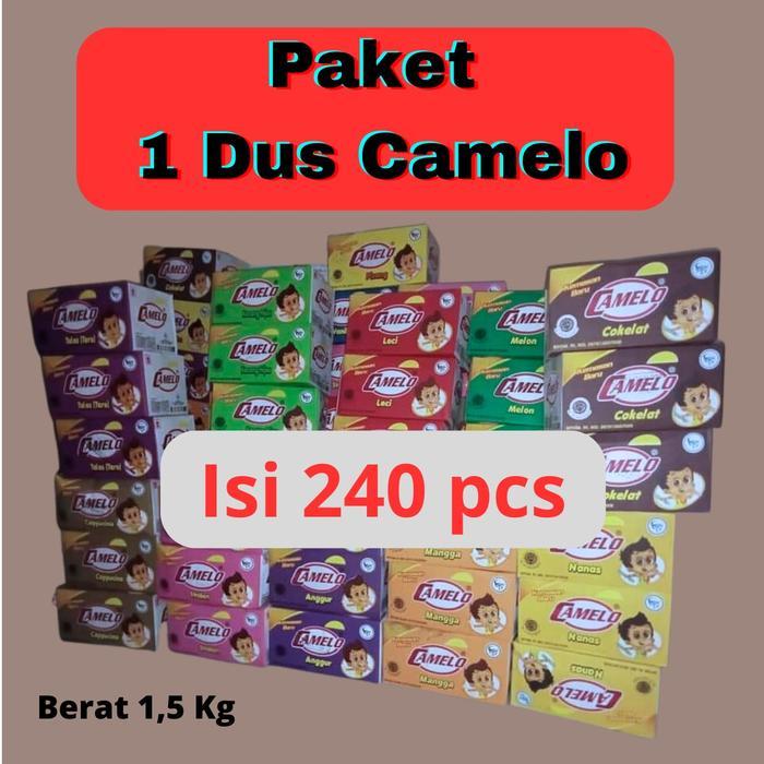 TERLARIS SERBUK ES CAMELO 1 DUS Isi 240 SACHET Drink Bubuk Powder Instan Minuman READY