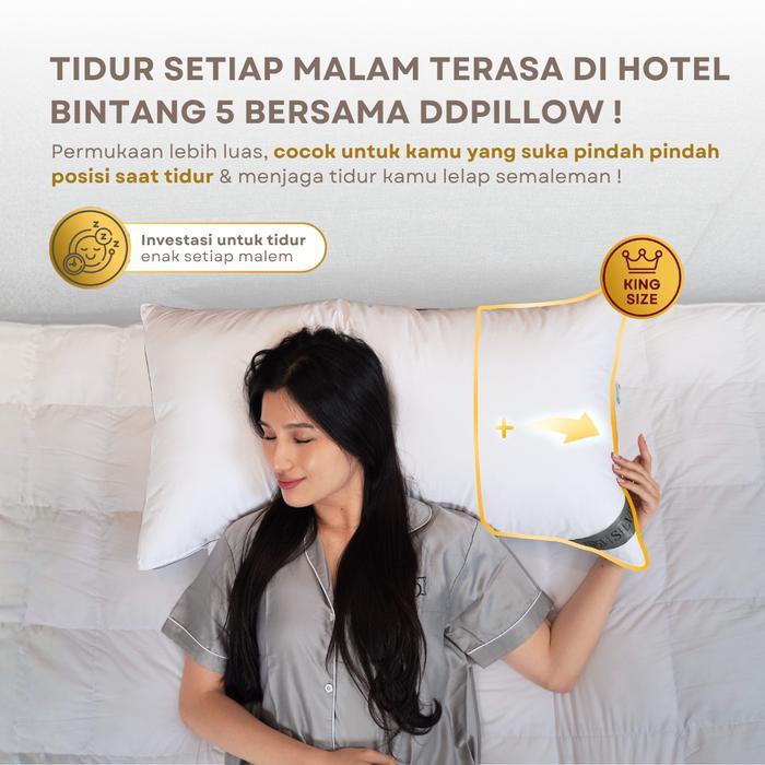 DDPillow / Bantal Hotel Bintang 5 Bulu Angsa Asli, Type King Silver Bantal 100% Bulu Angsa Asli