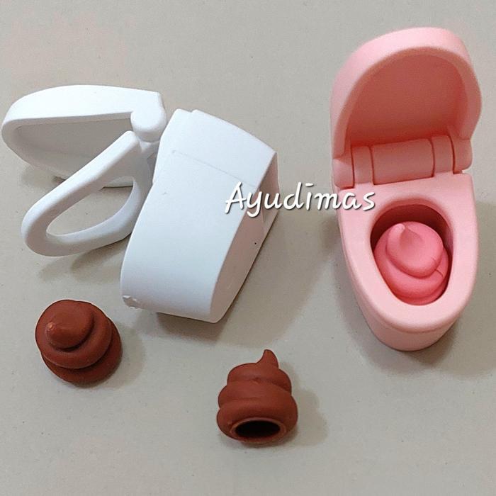Toilet Unique Puzzle Eraser with Poop - Penghapus / Setip lucu - Daiso