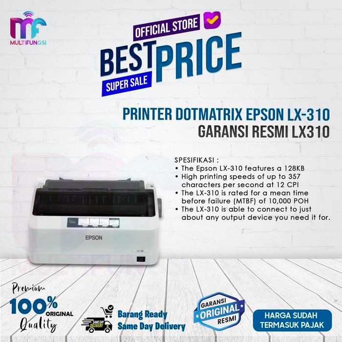 Printer Dotmatrix Epson Lx-310 Garansi Resmi Lx310 Terbaru 