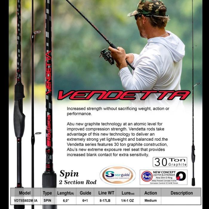 joran abu garcia vendetta II 602 M spinning 180 cm carbon