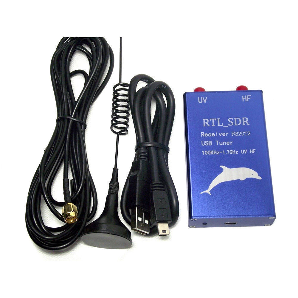NEW RTL2832U+R820T2 100KHz-1.7GHz UHF VHF HF RTL.SDR USB Tuner Receiver AM, FM Radio