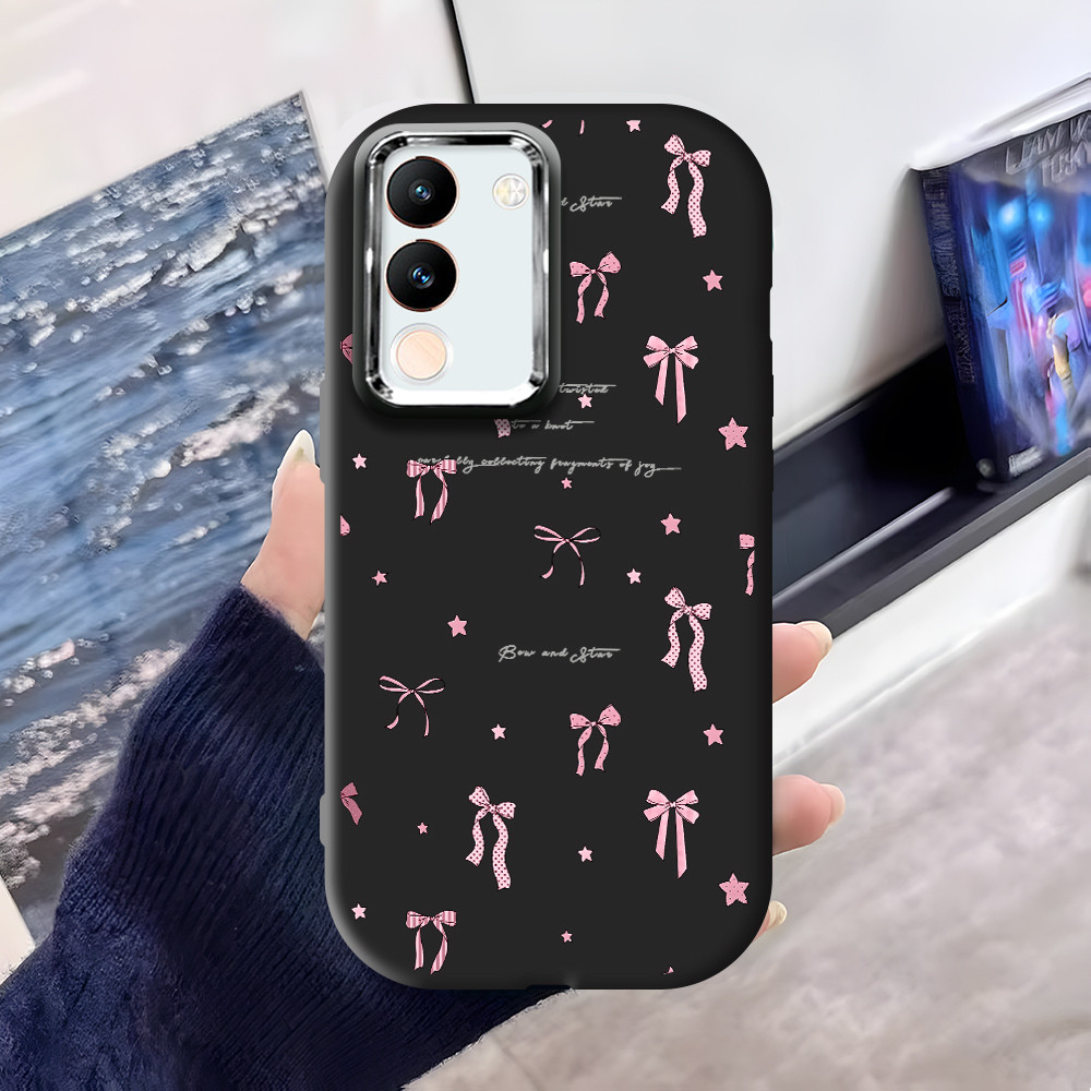 Casing Hp Untuk VIVO V29E 5G Phone Case Softcase Kesing Sofcase Pink Bow 6102 PDD for Girl Gift