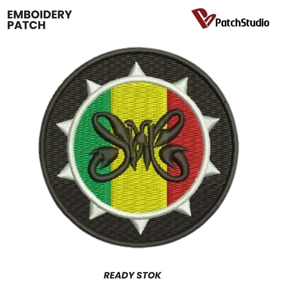 PATCH BORDIR LOGO SLANK X REGGAE CIRCLE AKSESORIS EMBLEM EMBROIDERY | STUDIO-164