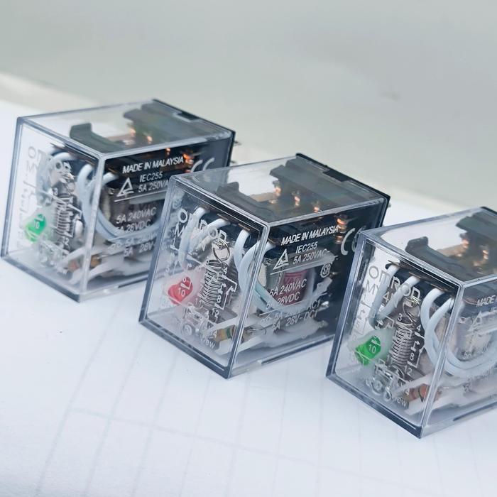 RELAY MY4N MY4-N 14 PIN KAKI 220VAC 24DC 12VDC
