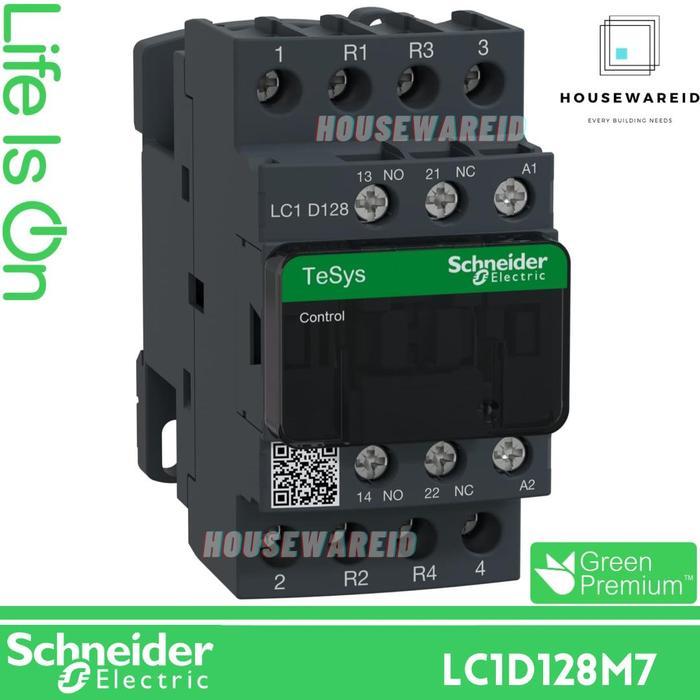 KONTAKTOR 4P 25A SCHNEIDER LC1D128M7 4 POLE 25 AMPERE ORIGINAL / CONTACTOR 4 PHASE 25 AMPERE LC1D128