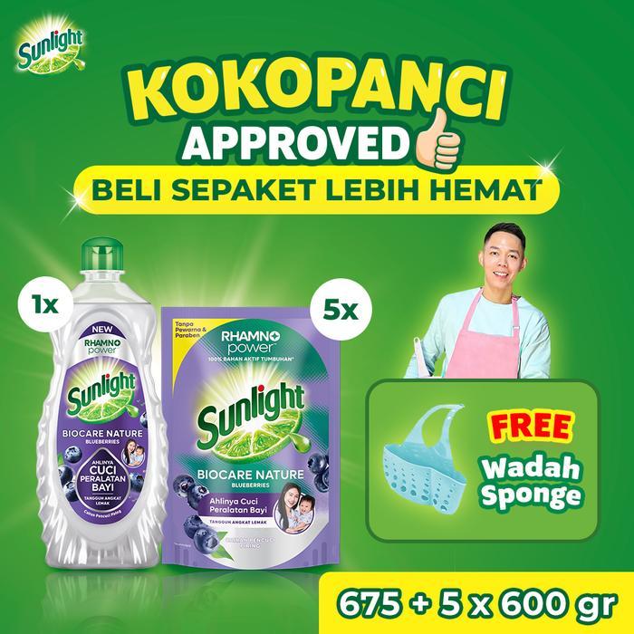 [Exclusive Koko Panci - Free Wadah Sponge & Botol Pump] Sunlight Biocare Nature Botol 675G X1 &