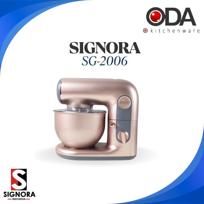 SIGNORA Mixer La Coste Signora SG-2006 800W Kapasitas 4 Liter Warna Rose Gold & Grey Dilengkapi Whis