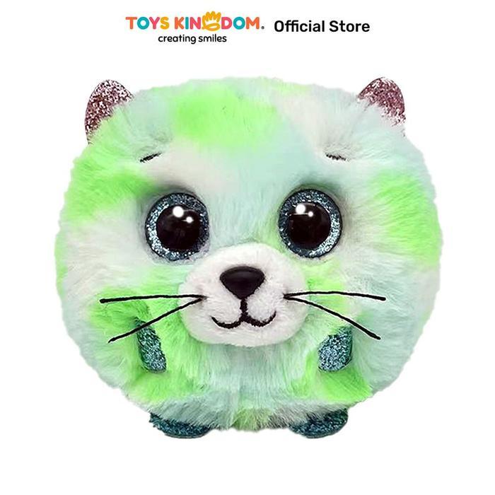 DISKON Toys Kingdom Ty Puffies Ball Boneka Hewan Cat TY95340 - Hijau Boneka Hewan Plush Karakter