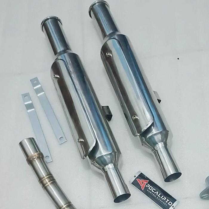Custom Silencer Knalpot British , Retro