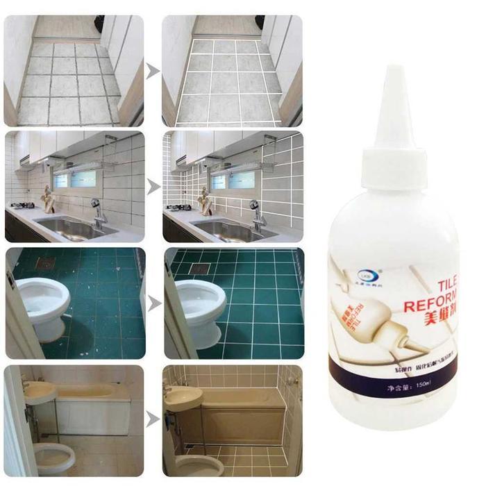 NEW Semen Pengisi Nat Keramik Lantai Warna Hitam Putih Gray Gold Lem Tile