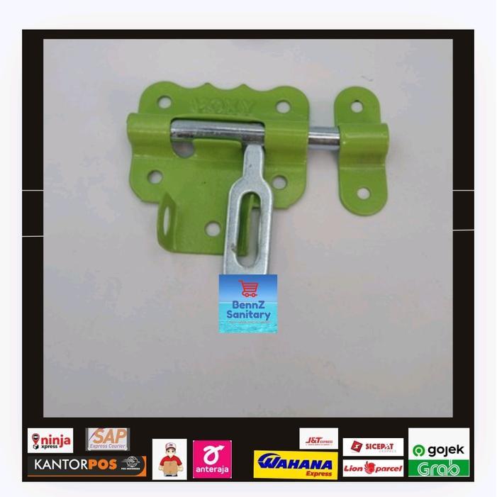 NEW overpale grendel / overfale grendel warna hijau / overpale rumah / kunci rumah /