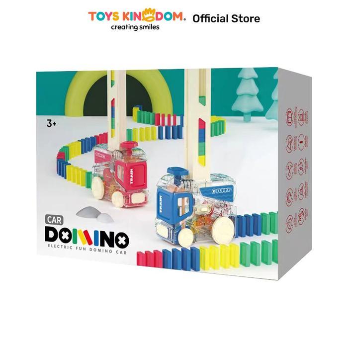 Ada Stok Toys Kingdom Kiddy Fun Set Domino Car - Merah Domino Train Mobil Mainan Susun Domino