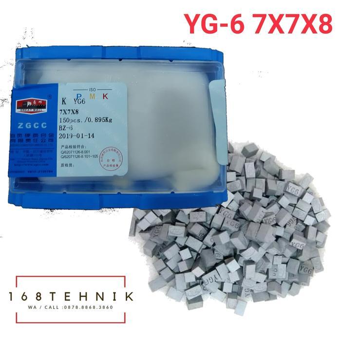 CUCI GUDANG MATA WIDIA CEMENTED CARBIDE TIP YG6 7X7X8 BOX / BETEL WIDIA YG-6 7X7X8