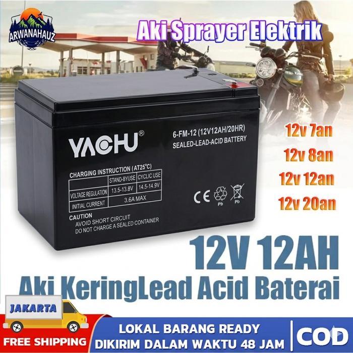 Aki Kering Original 12V 12AH / Aki Sprayer Elektrik 12v 12ah / Aki Battery12V 8Ah / Aki Kering