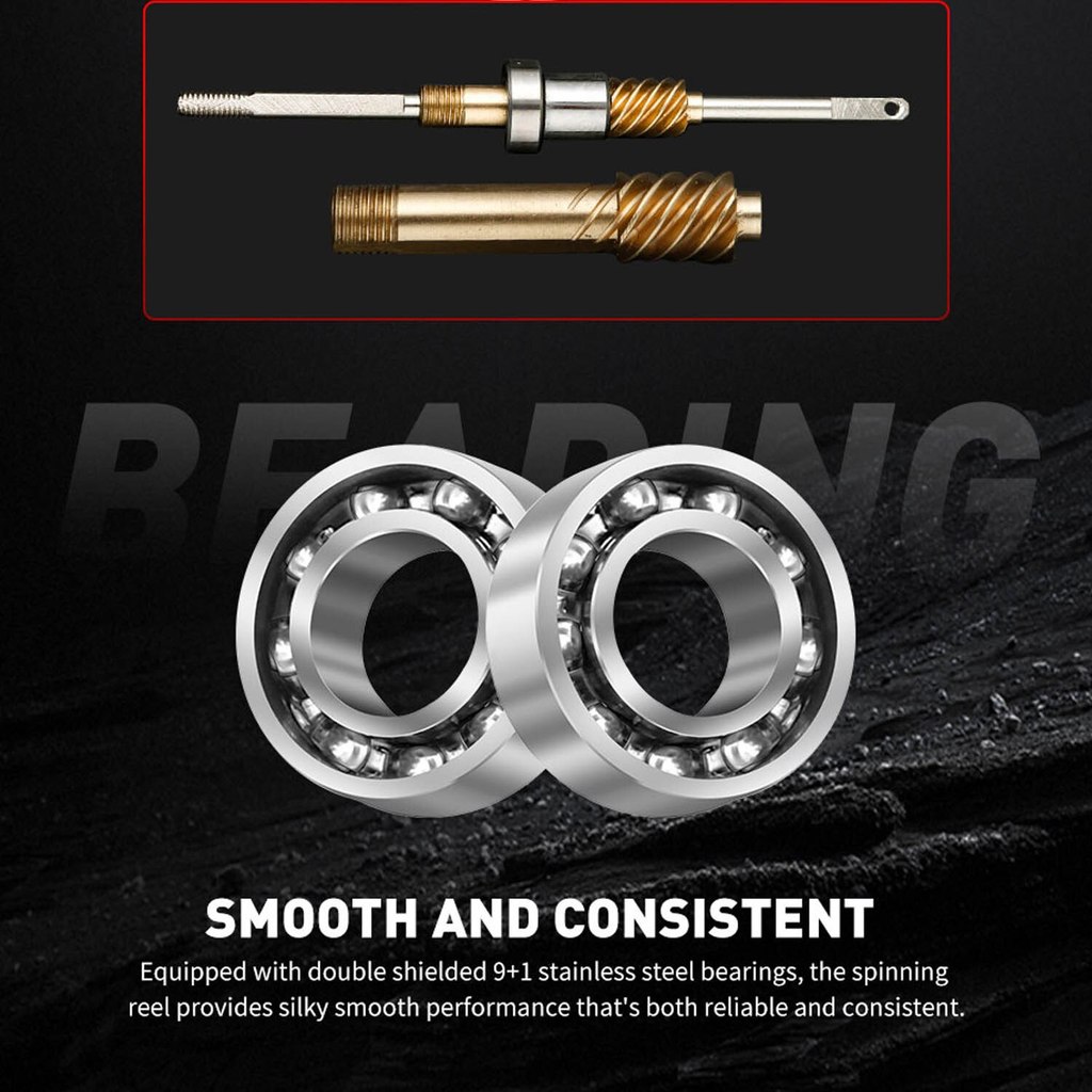 Johncoo Anti Corrosion Treatment Spinning Fishing Reel Carbon Washer Drag 10Bb Saltwater Spinning