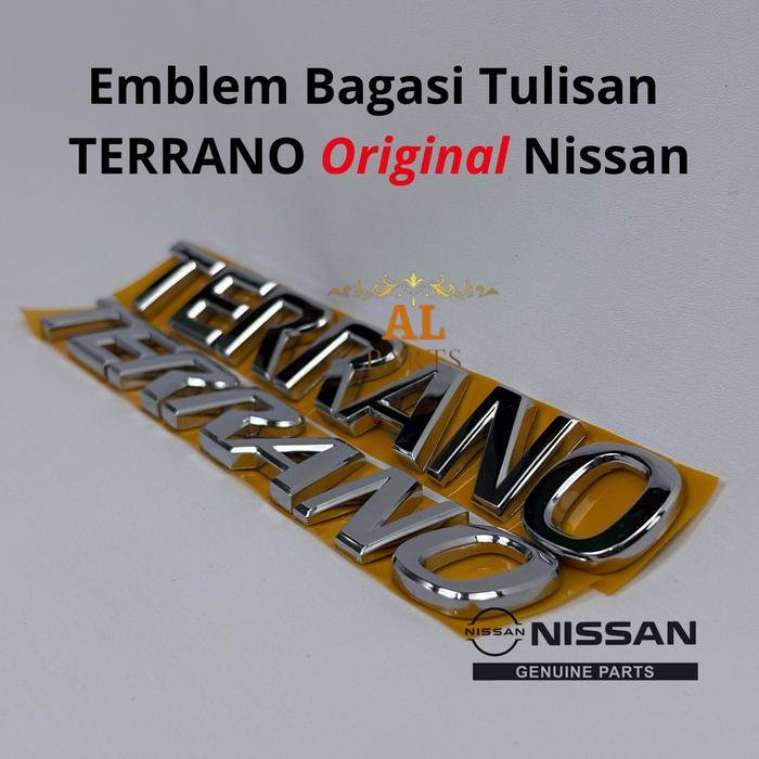 TERBARU Emblem Bagasi Tulisan TERRANO Original NISSAN Chrome