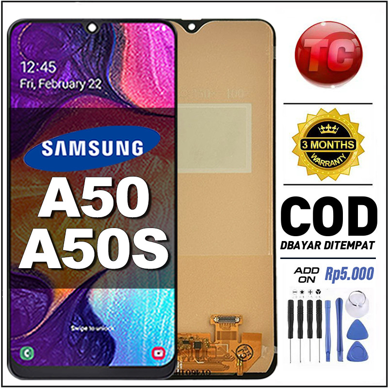 TC LCD For Samsung A50 A50S Fullset hp Touchscreen Kompatibel untuk Glass Touch Screen Digitizer COD