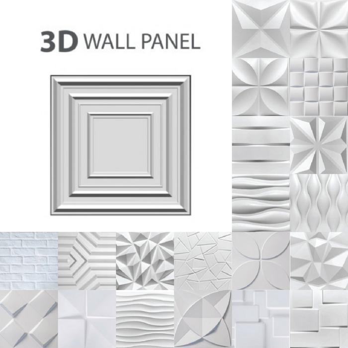 Gandemmart - 3D Wall Panel Pvc / Ukuran 50 Cm X 50 Cm / Dekorasi Dinding & Plafon / Bahan Pvc /