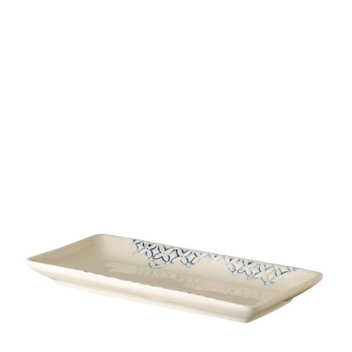 Salad Plate / Piring Salad Jenggala Batik Kawung 23 x 11 x 2 cm Putih