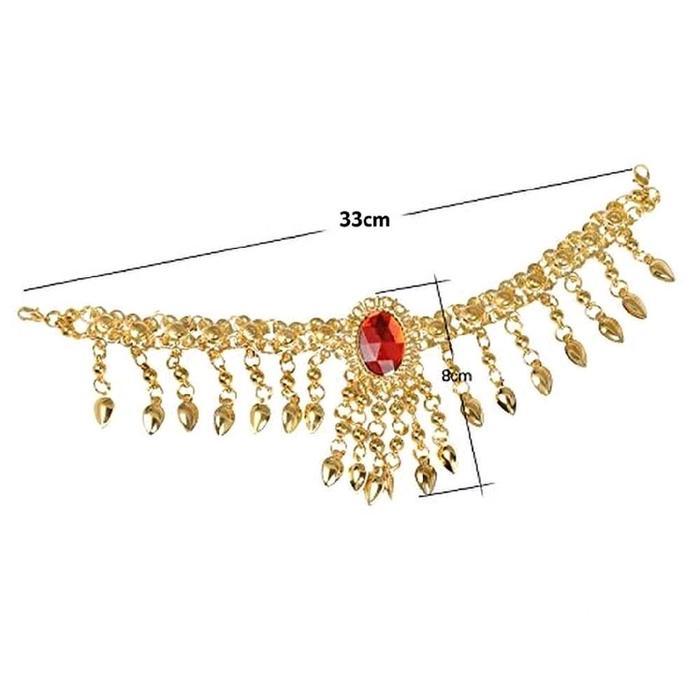 Headpiece Belly Dance India Crystal Elegan - V2 - Tanpa Rantai