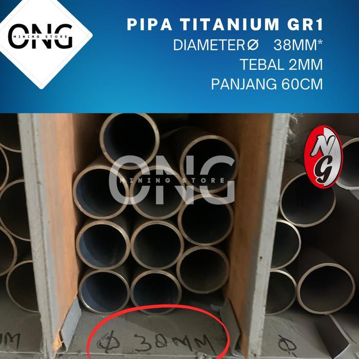 Grubyshop- Pipa Titanium Gr 1 Od 38Mm X Tebal 2 Mm X Panjang 60 Cm