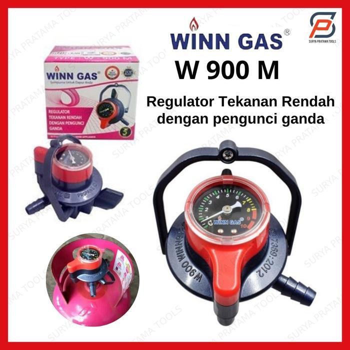 Sale Winn Gas W 900 M Regulator Lpg Double Lock Tekanan Rendah W900M Meter Win Gas Original
