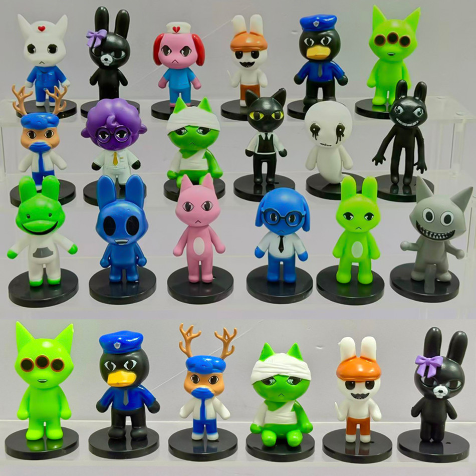 24Pcs Animal Hospital Horror Figure Blind box Game Barney Figure Officer DuckmanDr. Harlow Figurine