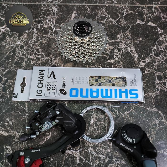 READY Groupset grupset 3 X 7 Speed Shimano Tourney TX Cassete Original Seli