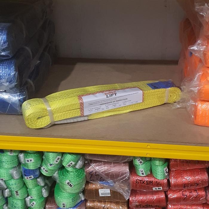 Terlaris SUPERLIFT polyester webbing sling 3ton x 5meter/webing tali angkat