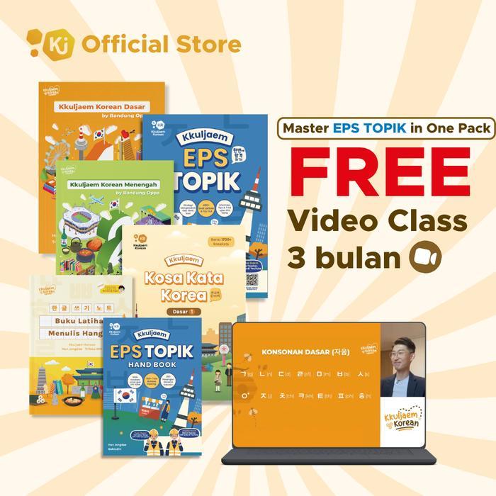 [PAKET MASTER EPS TOPIK] 6 BUKU: HANGEUL + DASAR + MENENGAH + KOSAKATA + EPS TOPIK + HANDBOOK EPS