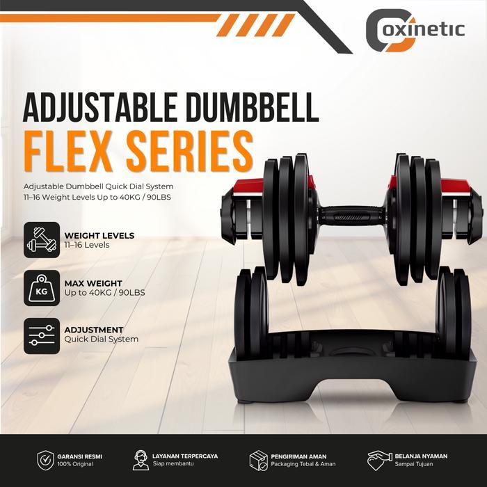 Oxinetic Adjustable Dumbbell 12.5kg 18kg 24kg 40kg Flex AD1228 Flex AD1830 Flex AD2470 Flex AD4050