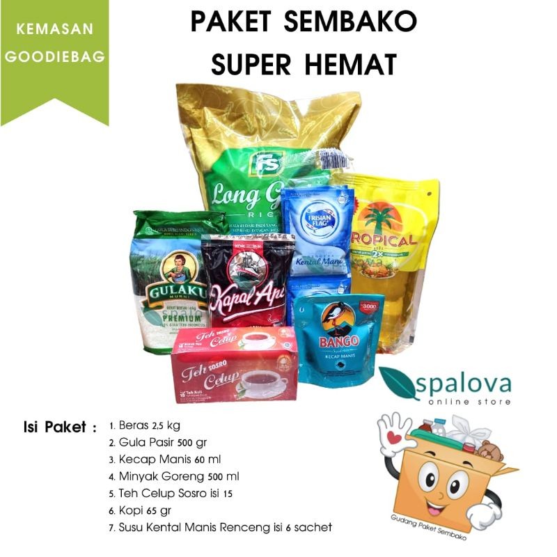 Paket Sembako Super Hemat Isi Lengkap Murah