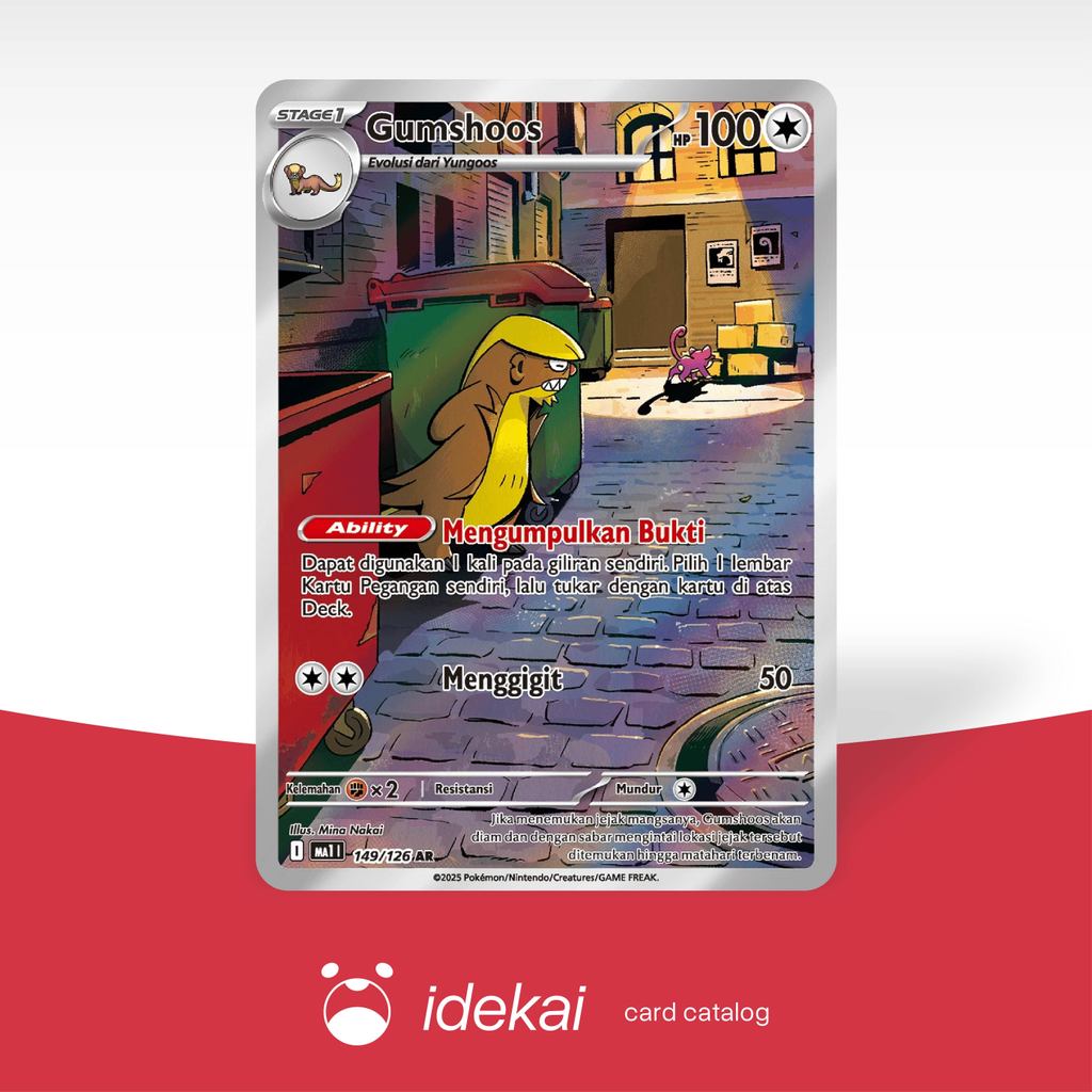 Gumshoos MA1 149/126 AR - Evolusi Mega - Pokemon TCG Indonesia - Idekai Store