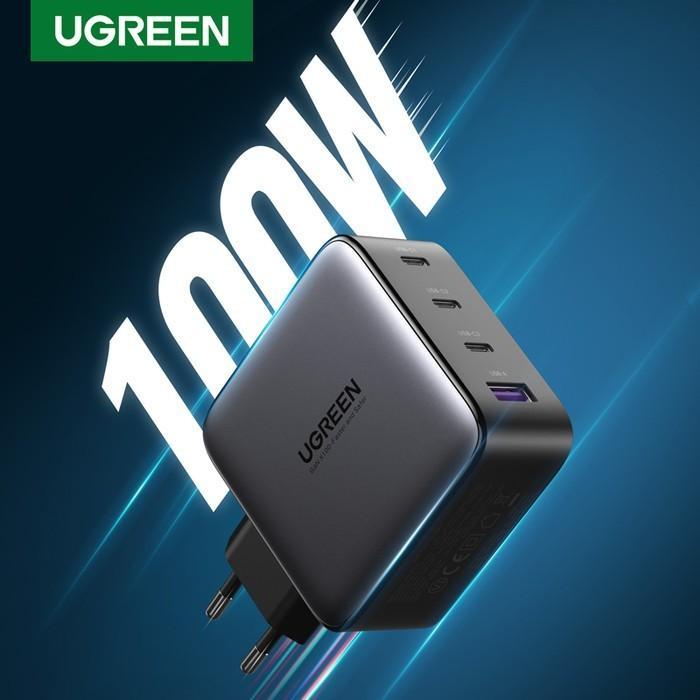 USAMS T44 Adaptor Kepala Charger GaN 4 Port Output Fast Charging 100W