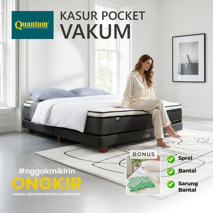 Kasur Quantum, Pocket Spring, Kasur Vakum 25Cm, Spring Bed Vakum, Kasur Empuk, Kasur Nyaman, Kasur