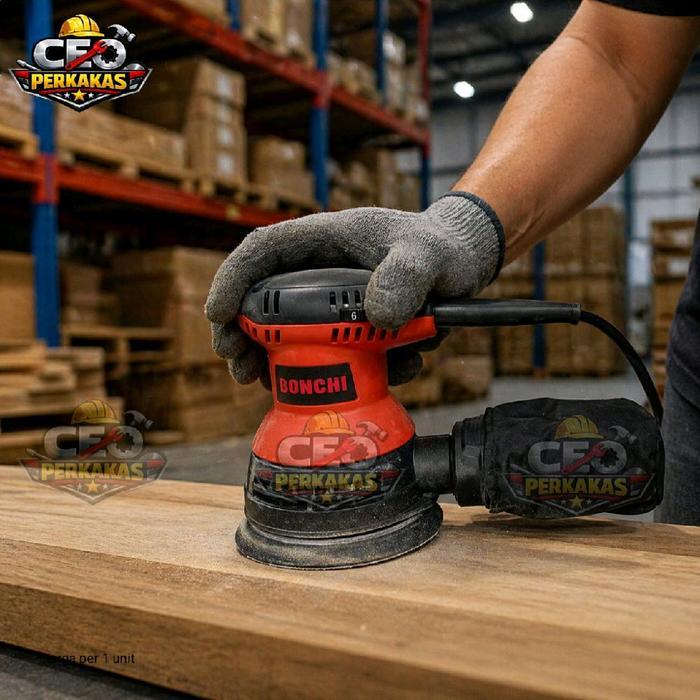 READY MESIN AMPLAS BONCHI ORBITAL SANDER 8125 DISC SANDER AMPLAS BULAT BONCHI