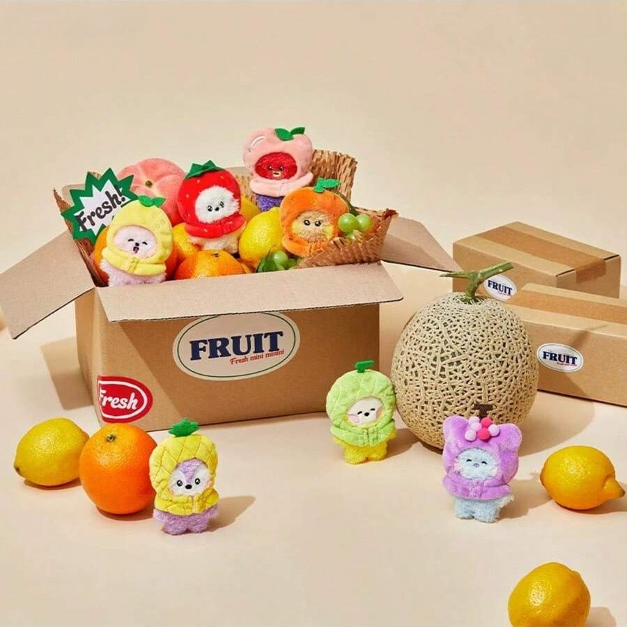 BT21 KPOP MININI FRUITS DOLL Mini Fruit Doll Plush Doll Pendant Keychain Pendant ARMY Fan Gift