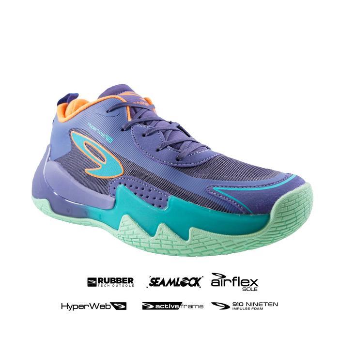 Sepatu 910 Nineten Nakami Flow - Ungu/Biru-MD/Jingga (Basket)