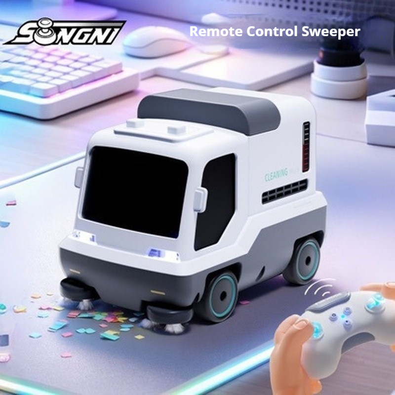 Rc Sweeper Car Toy 2026 New Desktop Cleaning Vehicle, Kids Remote Control Toy Car, Viral Popular