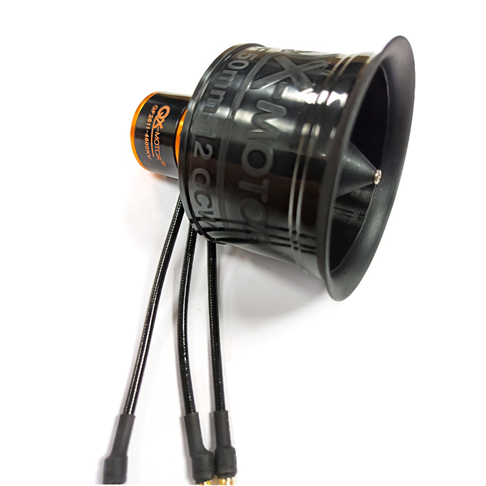 QXMOTOR 50mm 12 Blades Fan Ducted EDF with Brushless Motor 34S for FMS RC Plane EDF RC Helicopter RC