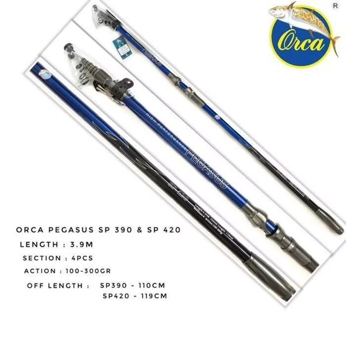 Joran Surf Orca Pegasus 390 420 CW 100-300 Lure Mancing Laut